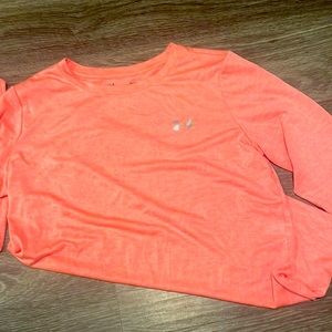Pink under armor long sleeve.